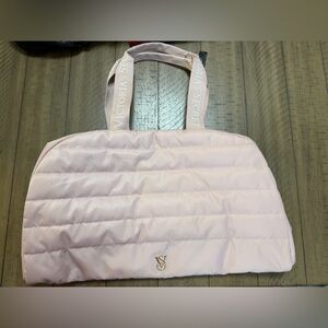 Victoria's Secret Pink Quilted Tote Bag Purse Handbag Travel Gym